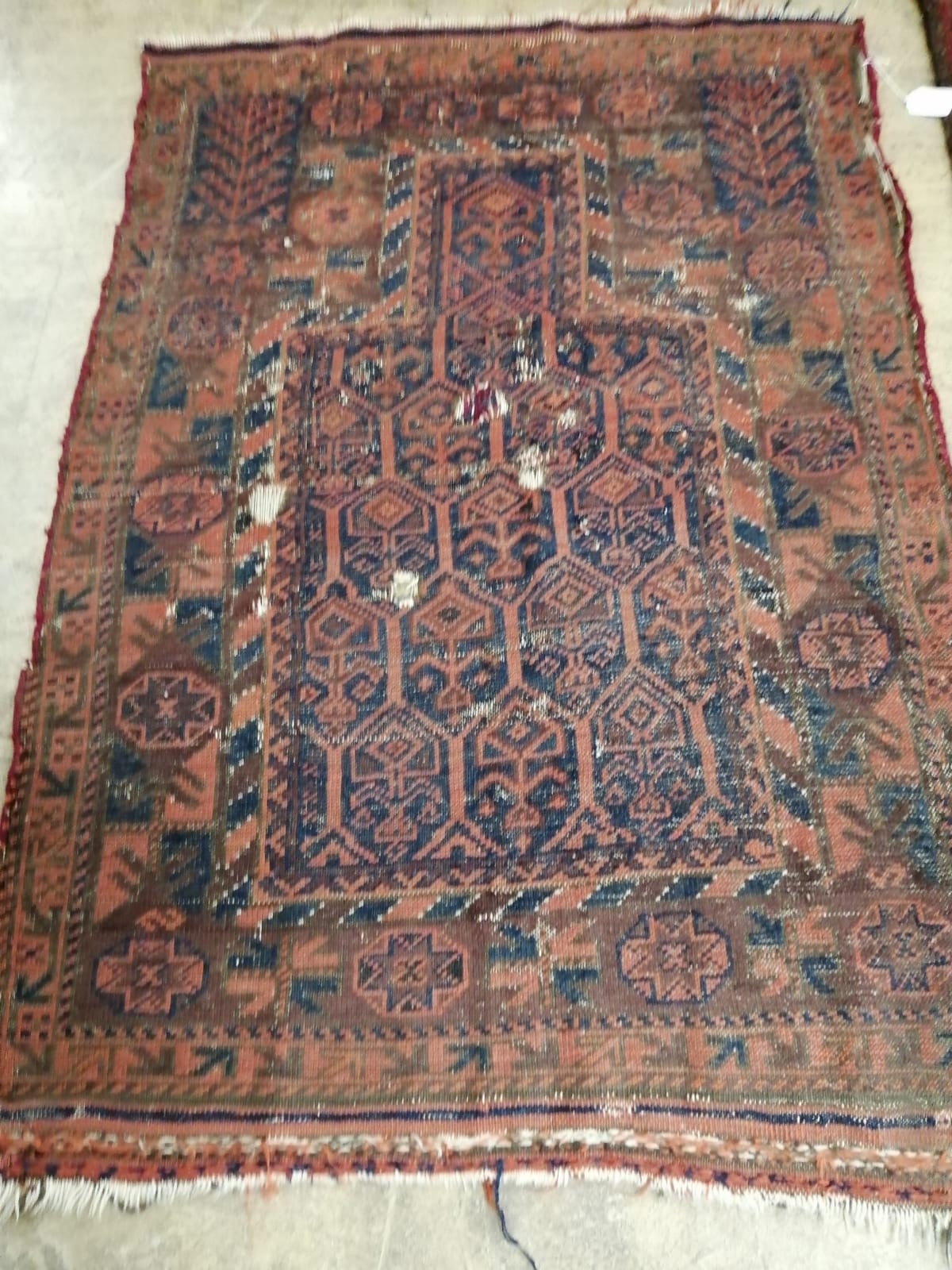 Three small North West Persian rugs (worn), largest 205 x 122cm